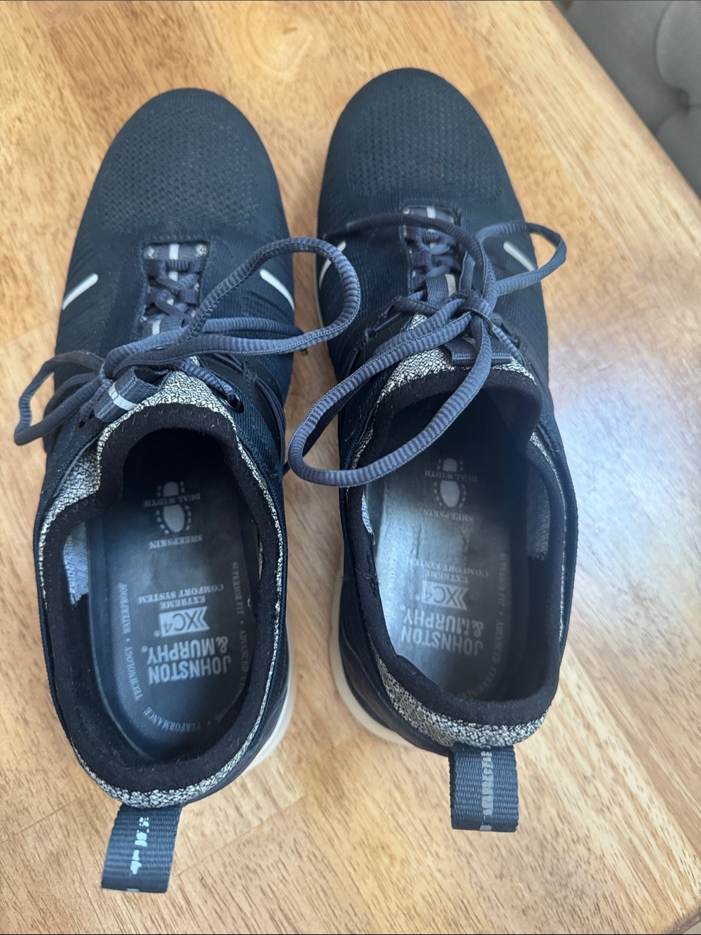 Johnston & Murphy XC-4 Navy Knit Lace-Up Casual Shoe